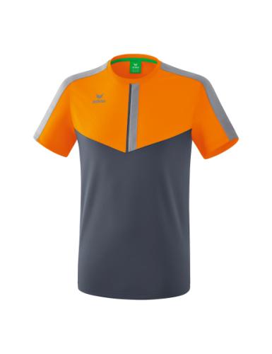 Erima Squad T-Shirt - new orange/slate grey/monument grey (Grösse: L) von Erima