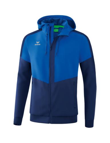 Erima Squad Tracktop Jacke mit Kapuze - new royal/new navy (Grösse: L) von Erima