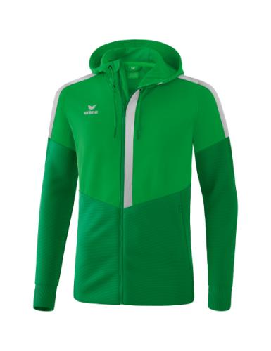 Erima Squad Trainingsjacke mit Kapuze - fern green/smaragd/silver grey (Grösse: M) von Erima