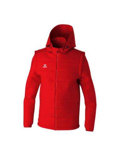 Erima TEAM Jacke mit abnehmbaren Ärmeln - rot (Grösse: M) von Erima