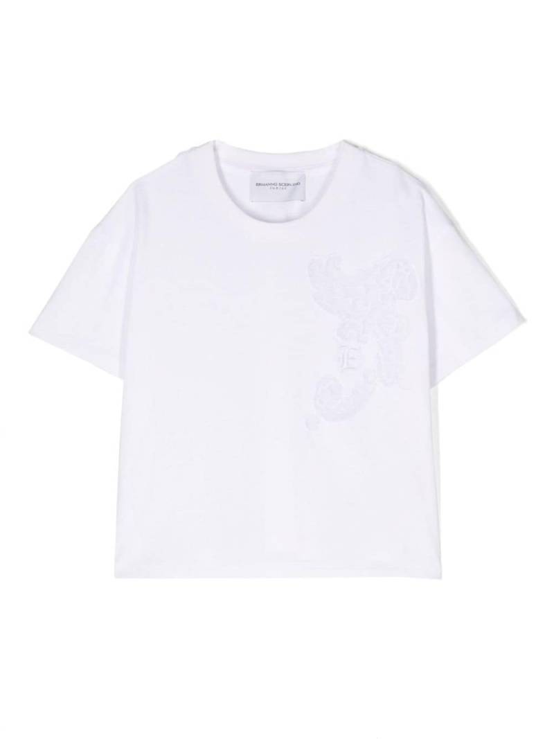 Ermanno Scervino Junior lace-panel cotton T-shirt - White von Ermanno Scervino Junior