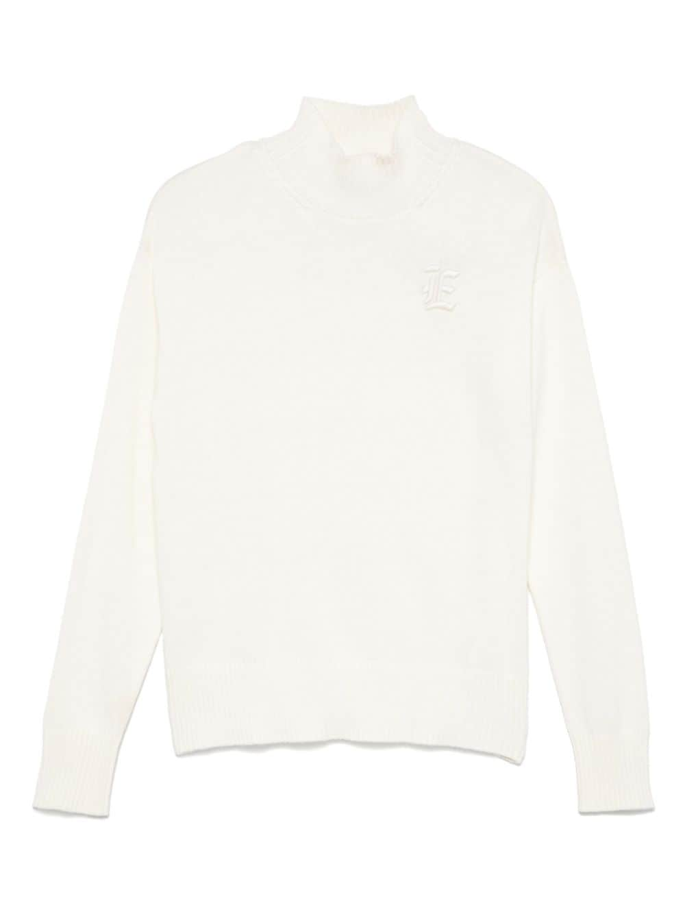 Ermanno Scervino Junior logo-embroidered sweater - White von Ermanno Scervino Junior