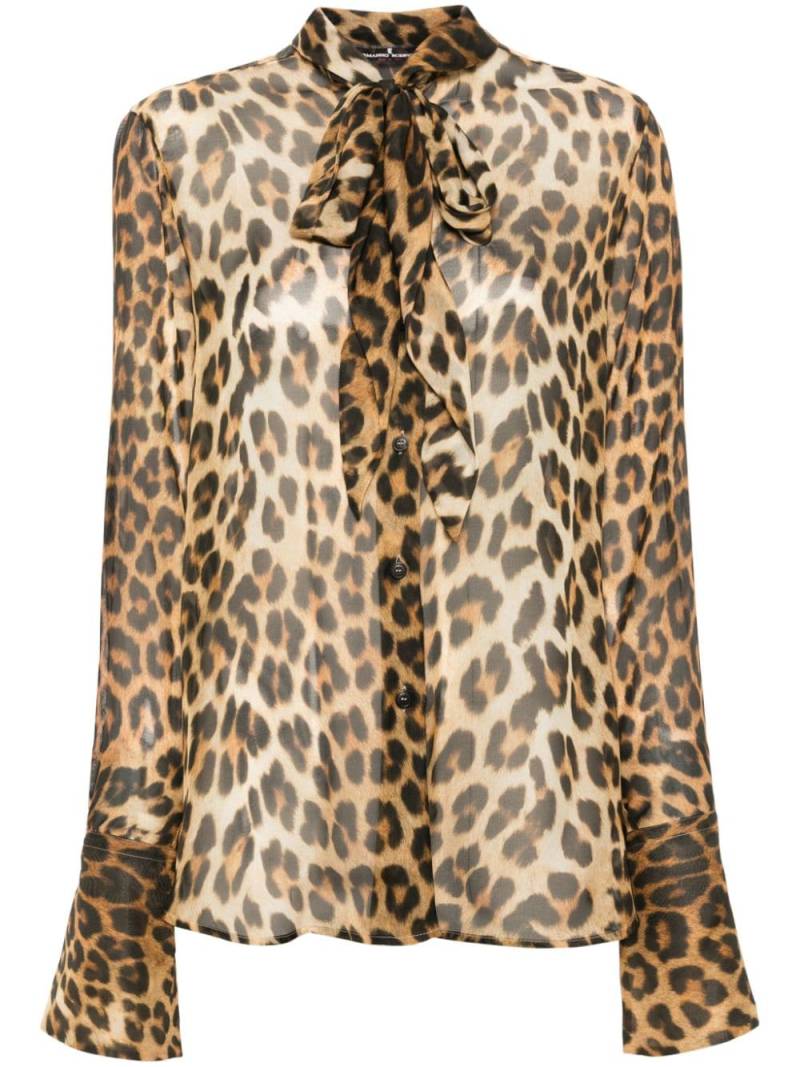 Ermanno Scervino animal-print silk shirt - Neutrals von Ermanno Scervino