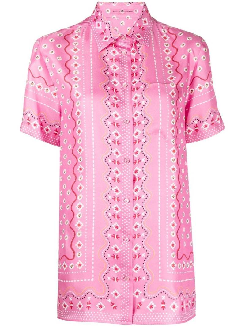 Ermanno Scervino bandana print silk shirt - Pink von Ermanno Scervino