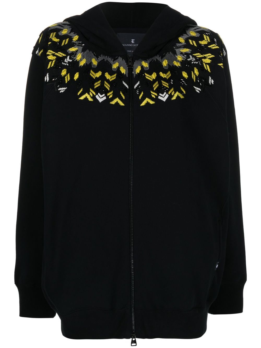 Ermanno Scervino bead-embellished detail hoodie - Black von Ermanno Scervino