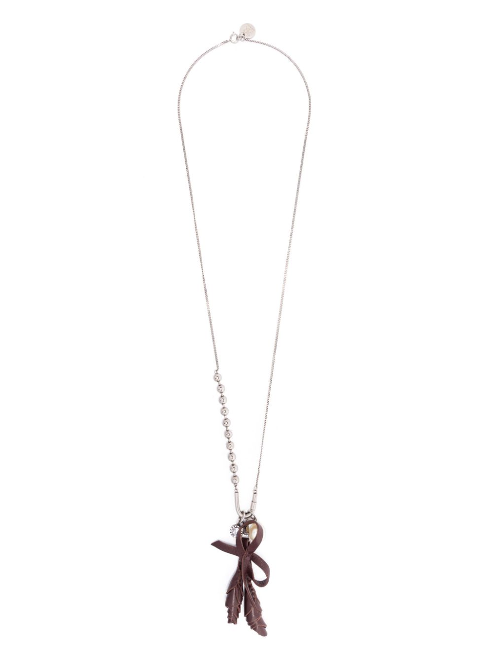 Ermanno Scervino bow and pearls necklace - Silver von Ermanno Scervino