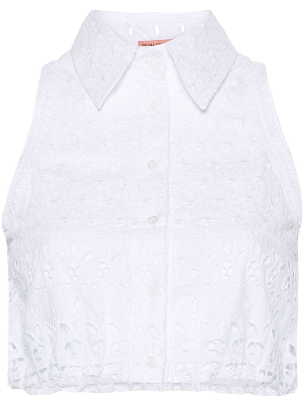 Ermanno Scervino broderie-anglaise cotton top - White von Ermanno Scervino