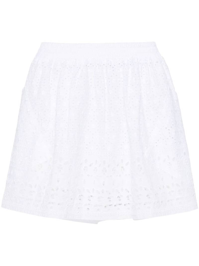 Ermanno Scervino broderie-anglaise mini skirt - White von Ermanno Scervino