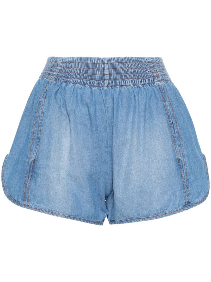 Ermanno Scervino chambray mini shorts - Blue von Ermanno Scervino