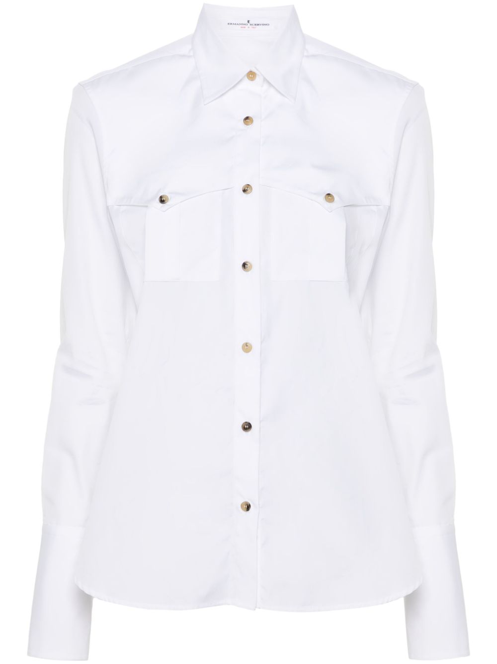 Ermanno Scervino chest-pocket cotton shirt - White von Ermanno Scervino