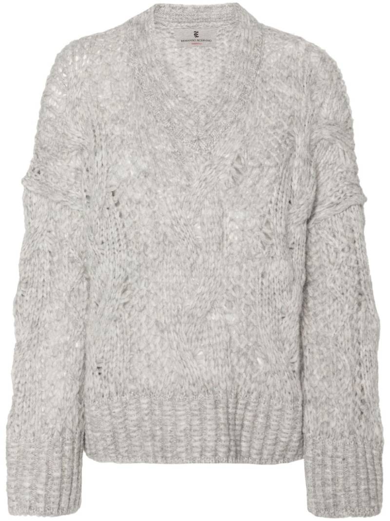 Ermanno Scervino chunky cable-knit jumper - Grey von Ermanno Scervino