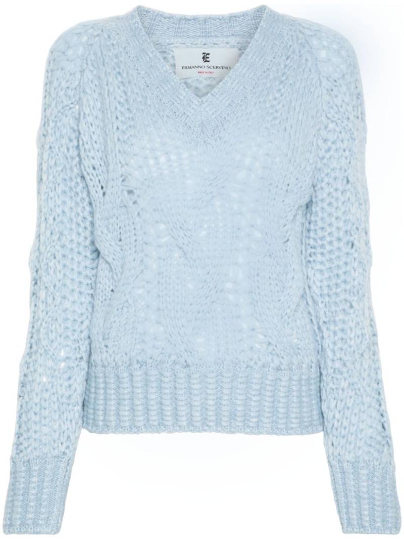 Ermanno Scervino chunky cable-knit sweater - Blue von Ermanno Scervino