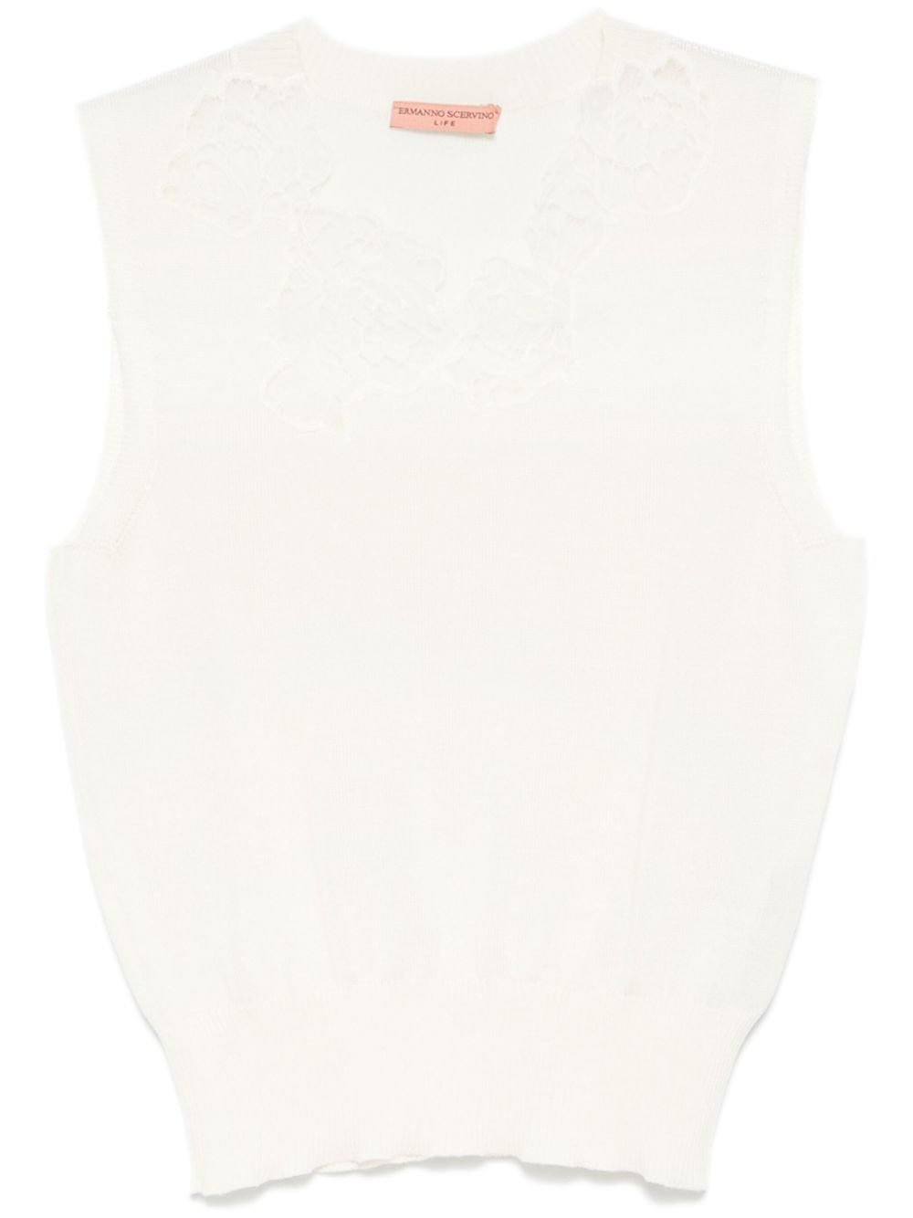 Ermanno Scervino corded lace-panel vest - Neutrals von Ermanno Scervino