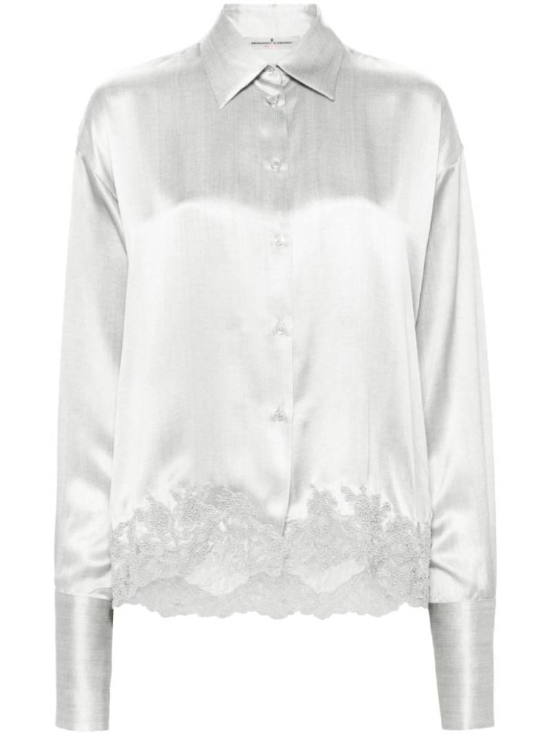 Ermanno Scervino corded-lace silk shirt - Grey von Ermanno Scervino