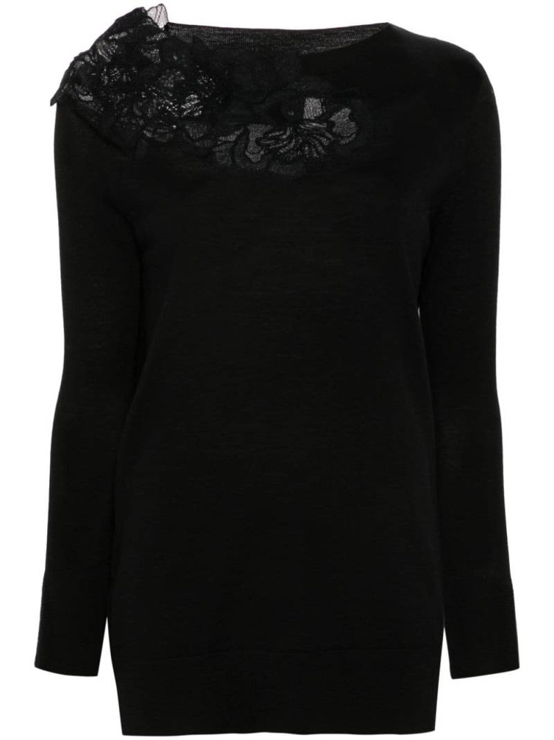 Ermanno Scervino corded-lace sweater - Black von Ermanno Scervino