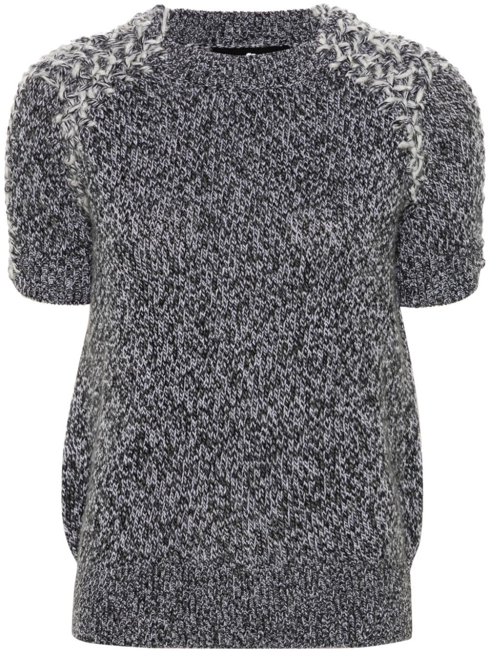 Ermanno Scervino crew-neck wool-blend top - Black von Ermanno Scervino