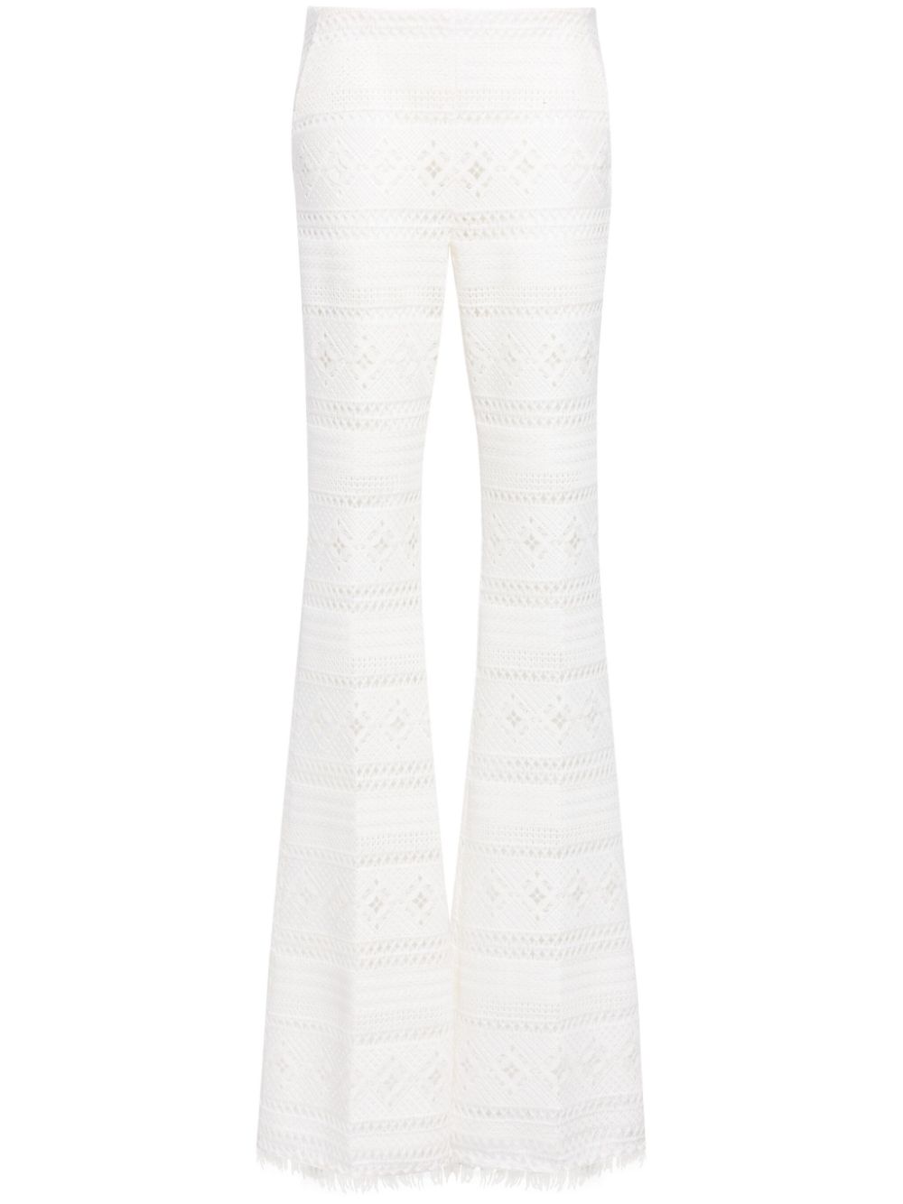 Ermanno Scervino crochet flared trousers - White von Ermanno Scervino