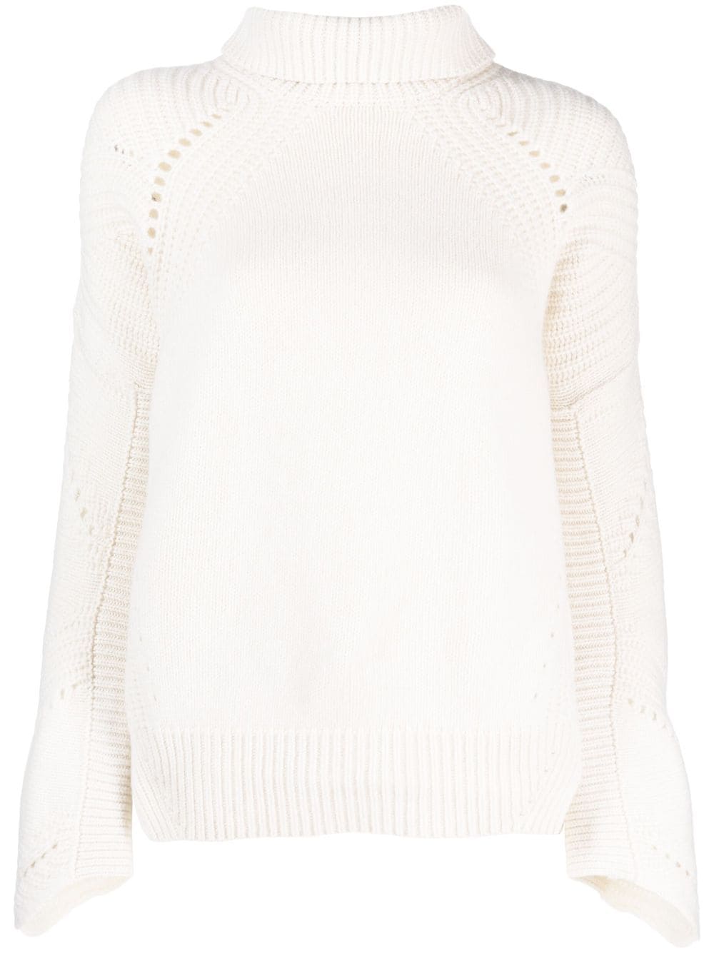 Ermanno Scervino crochet-knit high-neck jumper - White von Ermanno Scervino