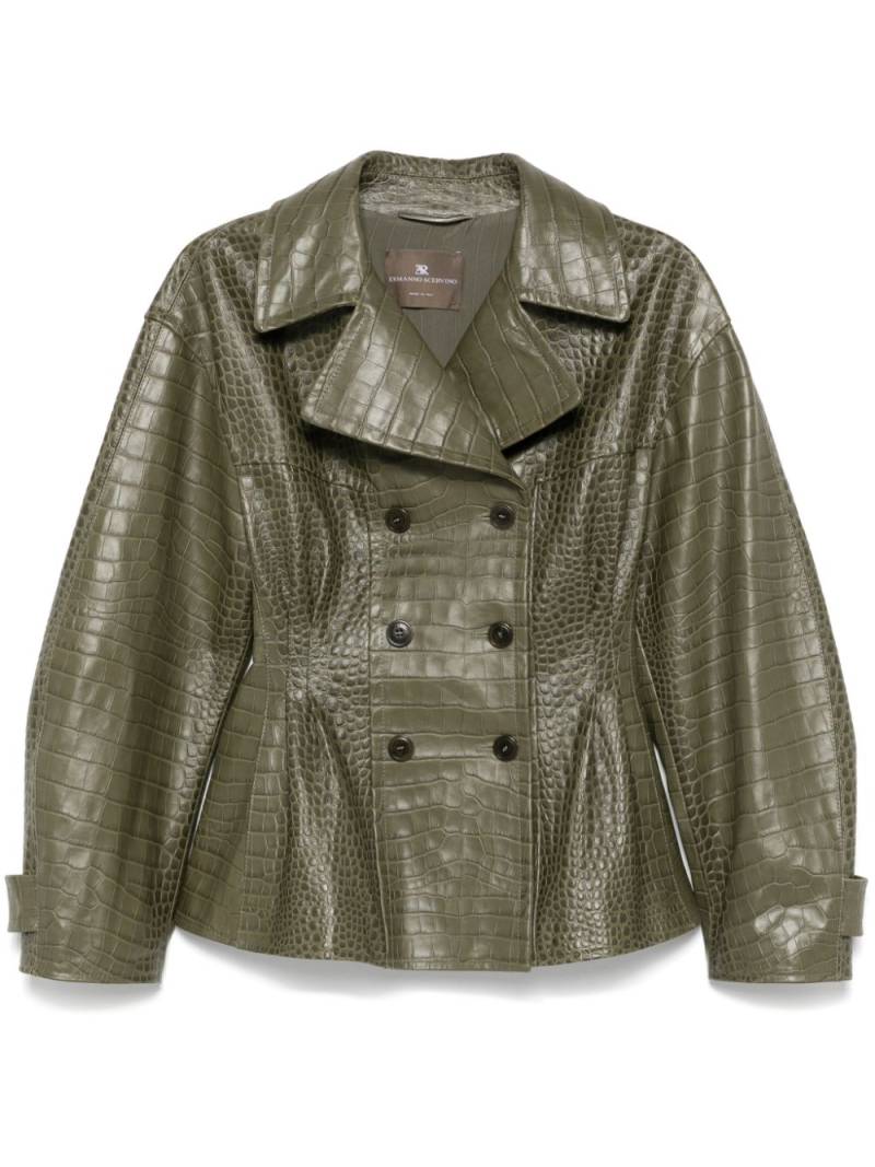 Ermanno Scervino crocodile-embossed jacket - Green von Ermanno Scervino