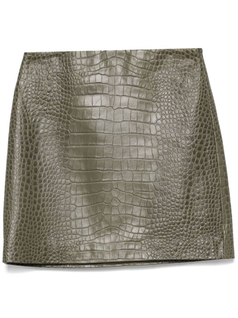 Ermanno Scervino crocodile-embossed mini skirt - Green von Ermanno Scervino