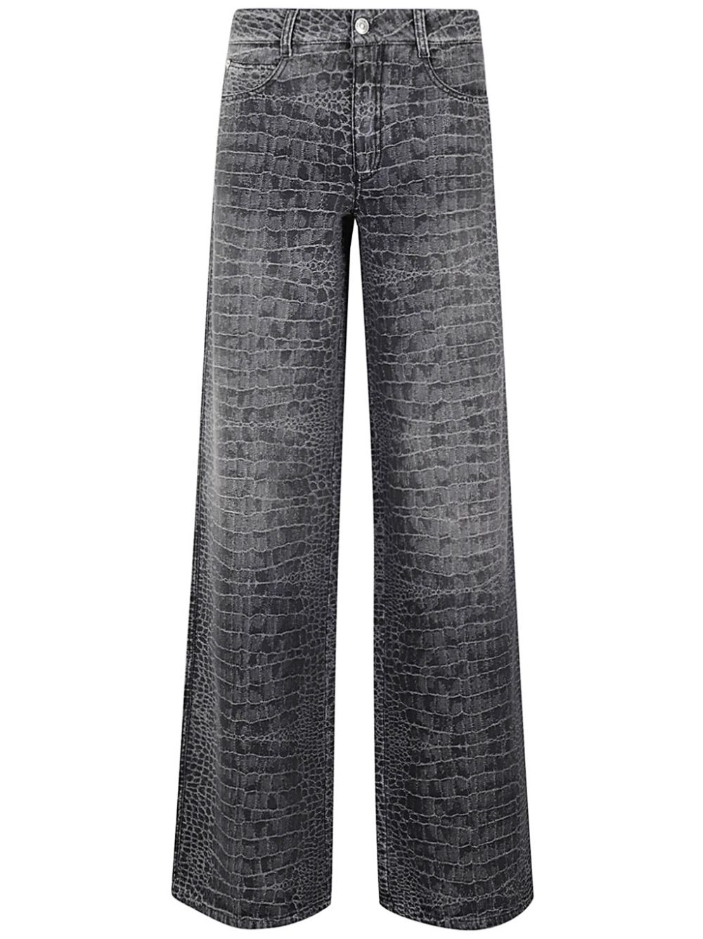 Ermanno Scervino crocodile-print jeans - Black von Ermanno Scervino