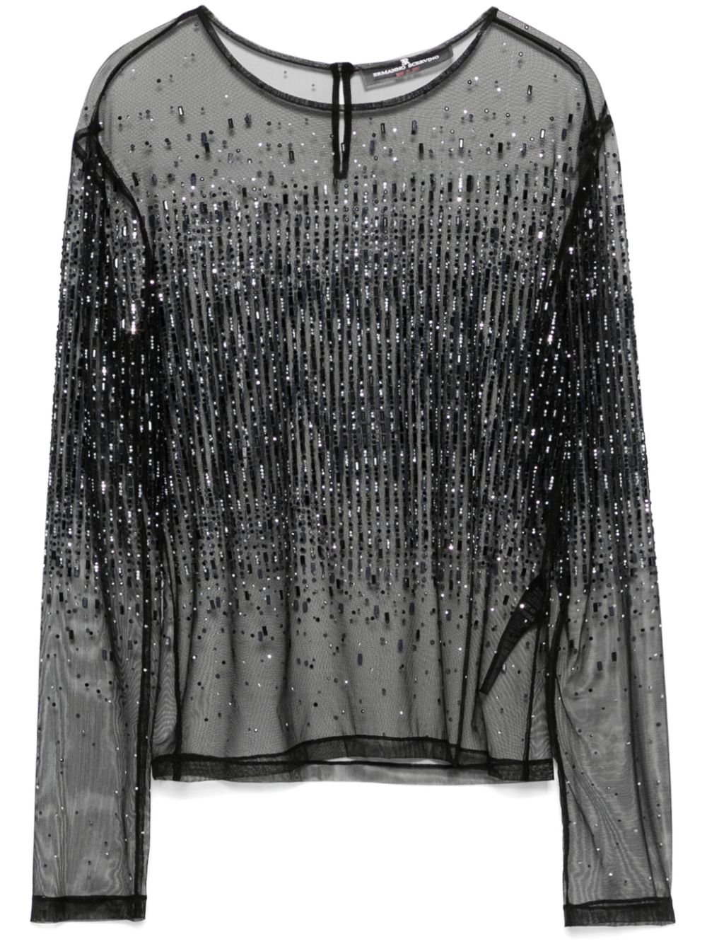 Ermanno Scervino crystal-embellished blouse - Black von Ermanno Scervino