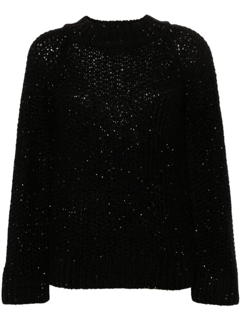 Ermanno Scervino crystal-embellished jumper - Black von Ermanno Scervino