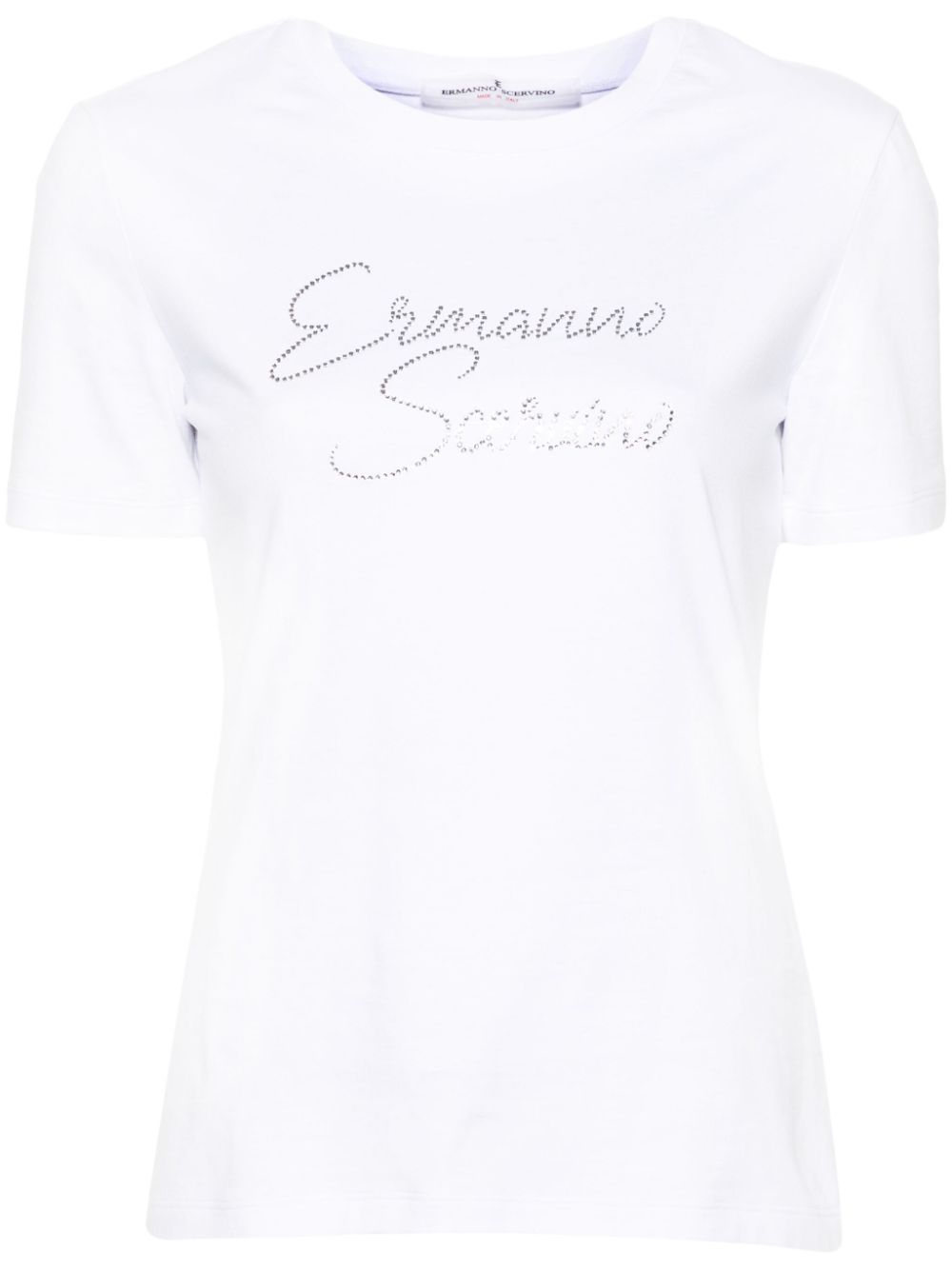 Ermanno Scervino crystal-logo T-shirt - White von Ermanno Scervino