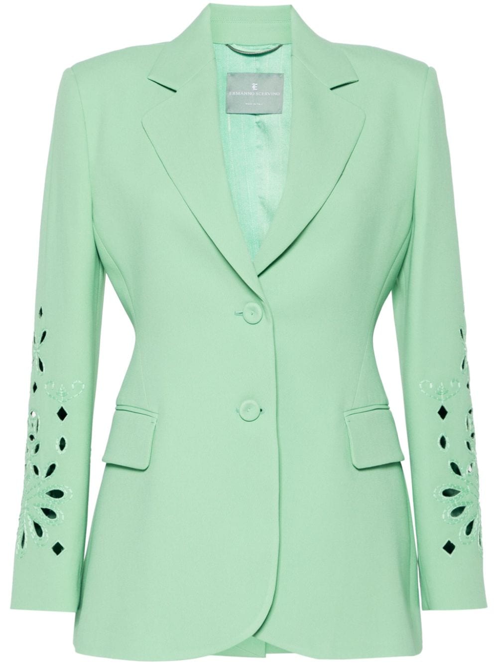 Ermanno Scervino cut-out single-breasted blazer - Green von Ermanno Scervino