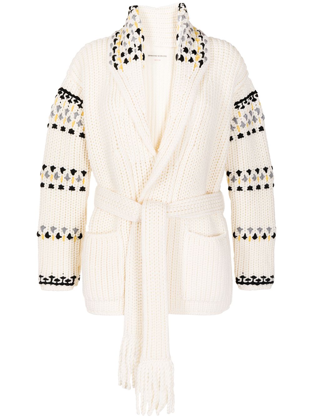 Ermanno Scervino diamond embroidered cardigan - White von Ermanno Scervino