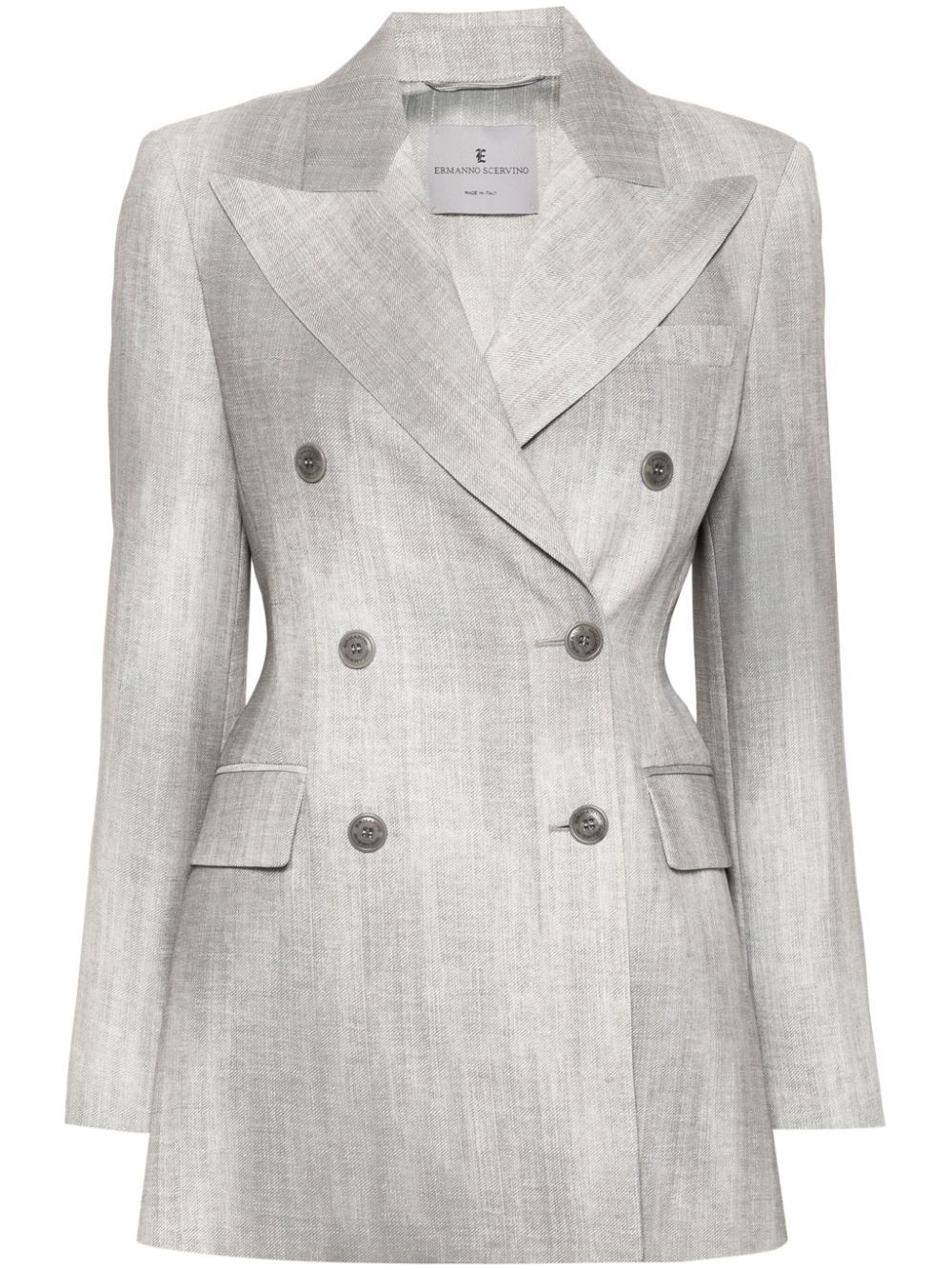 Ermanno Scervino distressed effect-print blazer - Grey von Ermanno Scervino