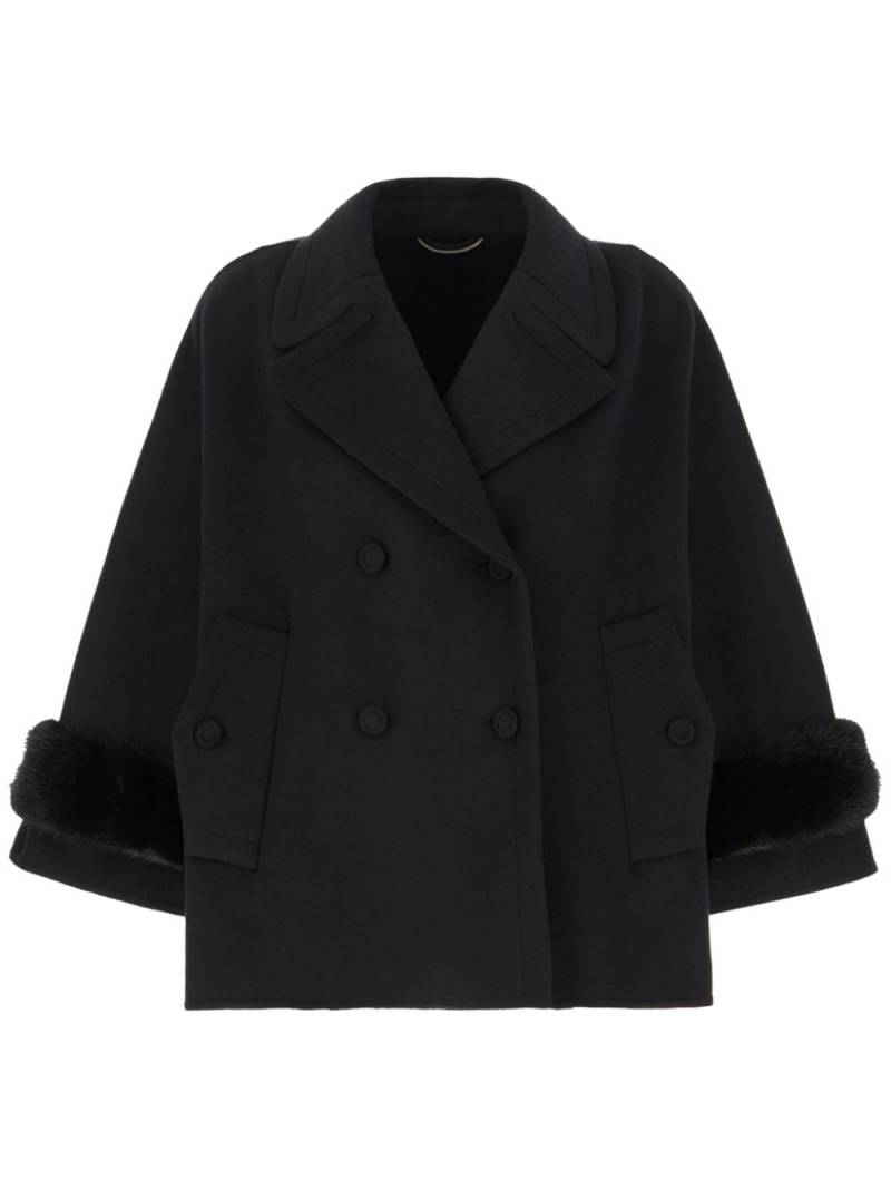 Ermanno Scervino double-breasted coat - Black von Ermanno Scervino