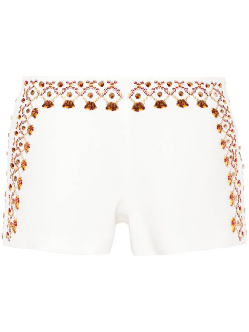 Ermanno Scervino embroidered-detail mini shorts - White von Ermanno Scervino