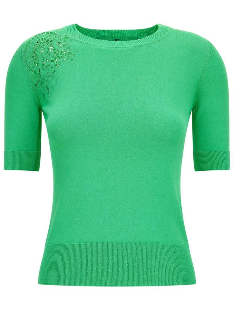 Ermanno Scervino embroidered knitted top - Green von Ermanno Scervino