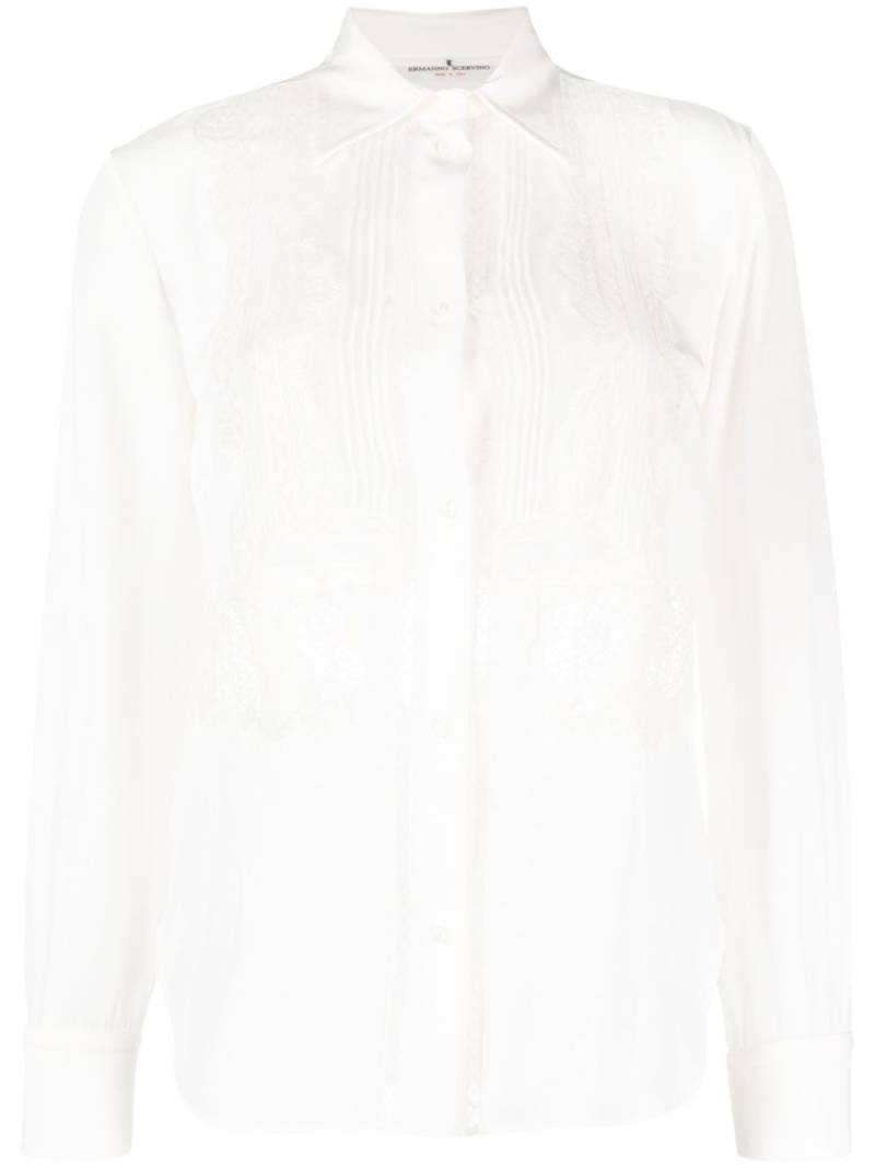 Ermanno Scervino embroidered long-sleeved shirt - White von Ermanno Scervino