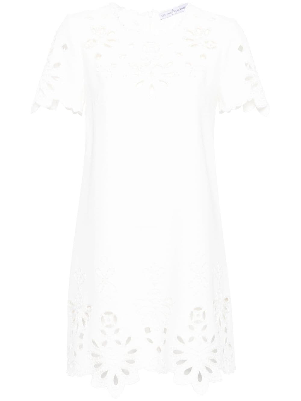 Ermanno Scervino embroidered shift minidress - White von Ermanno Scervino