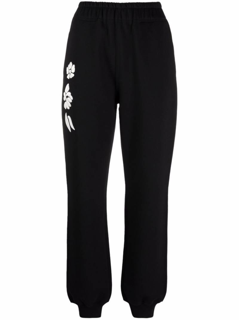 Ermanno Scervino floral-detail track pants - Black von Ermanno Scervino