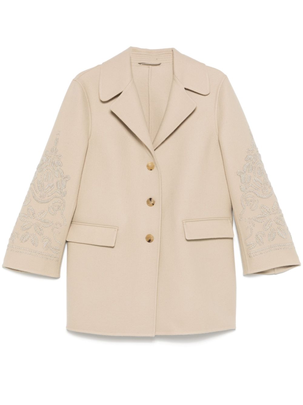 Ermanno Scervino floral-embroidered coat - Neutrals von Ermanno Scervino