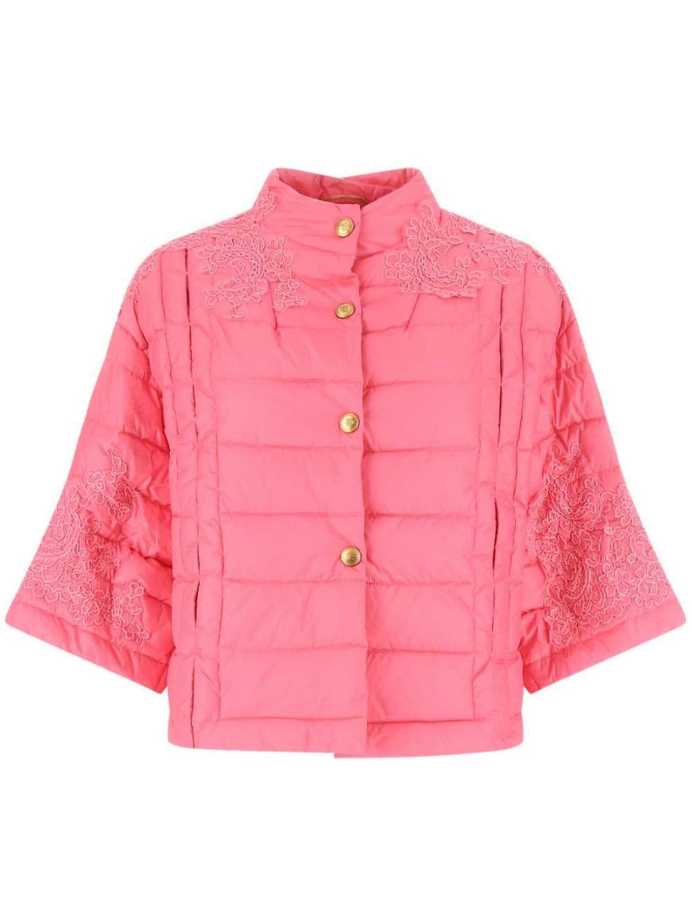 Ermanno Scervino floral-embroidered down jacket - Pink von Ermanno Scervino