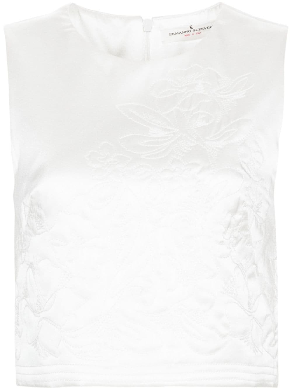 Ermanno Scervino floral-embroidered top - Neutrals von Ermanno Scervino