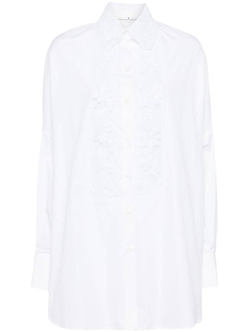 Ermanno Scervino floral-lace cotton shirt - White von Ermanno Scervino