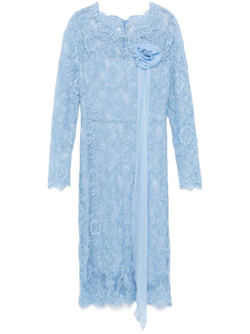 Ermanno Scervino floral-lace midi dress - Blue von Ermanno Scervino