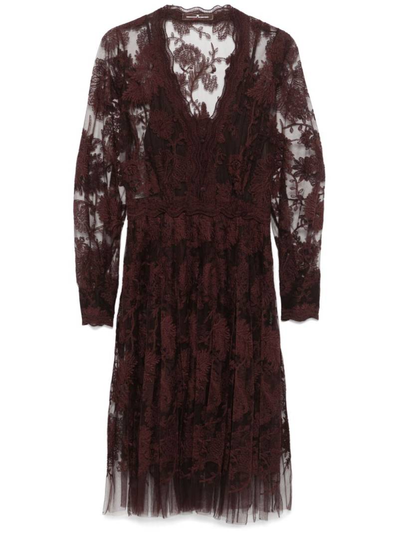 Ermanno Scervino floral-lace midi dress - Red von Ermanno Scervino