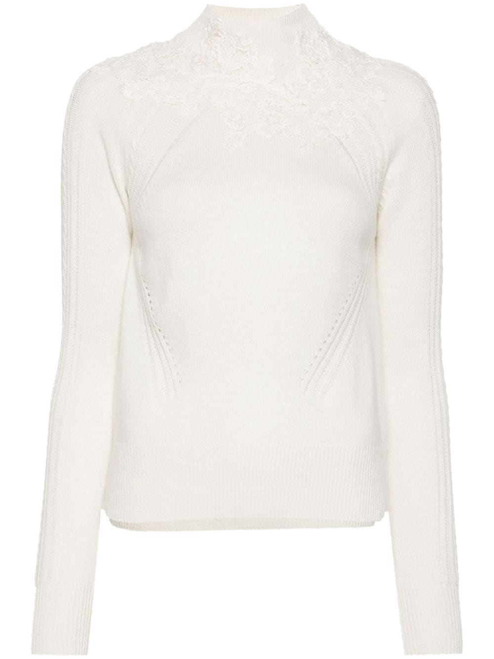 Ermanno Scervino floral-lace sweater - Neutrals von Ermanno Scervino