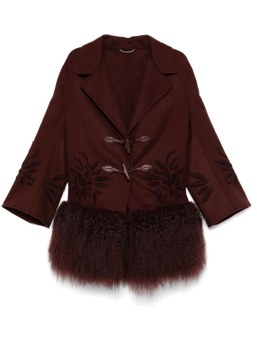 Ermanno Scervino fur-trim coat - Red von Ermanno Scervino