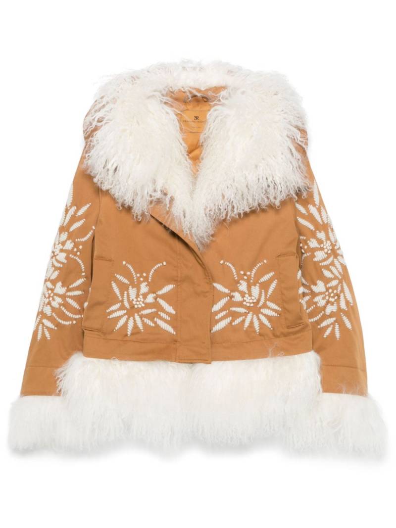 Ermanno Scervino fur-trim jacket - Brown von Ermanno Scervino