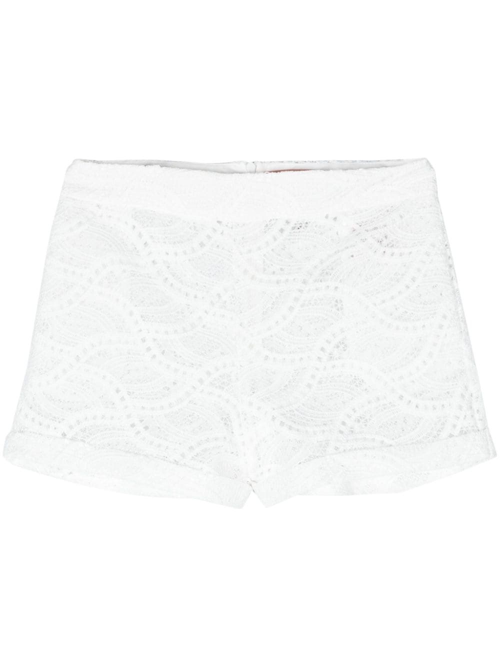 Ermanno Scervino guipure-lace mini shorts - White von Ermanno Scervino