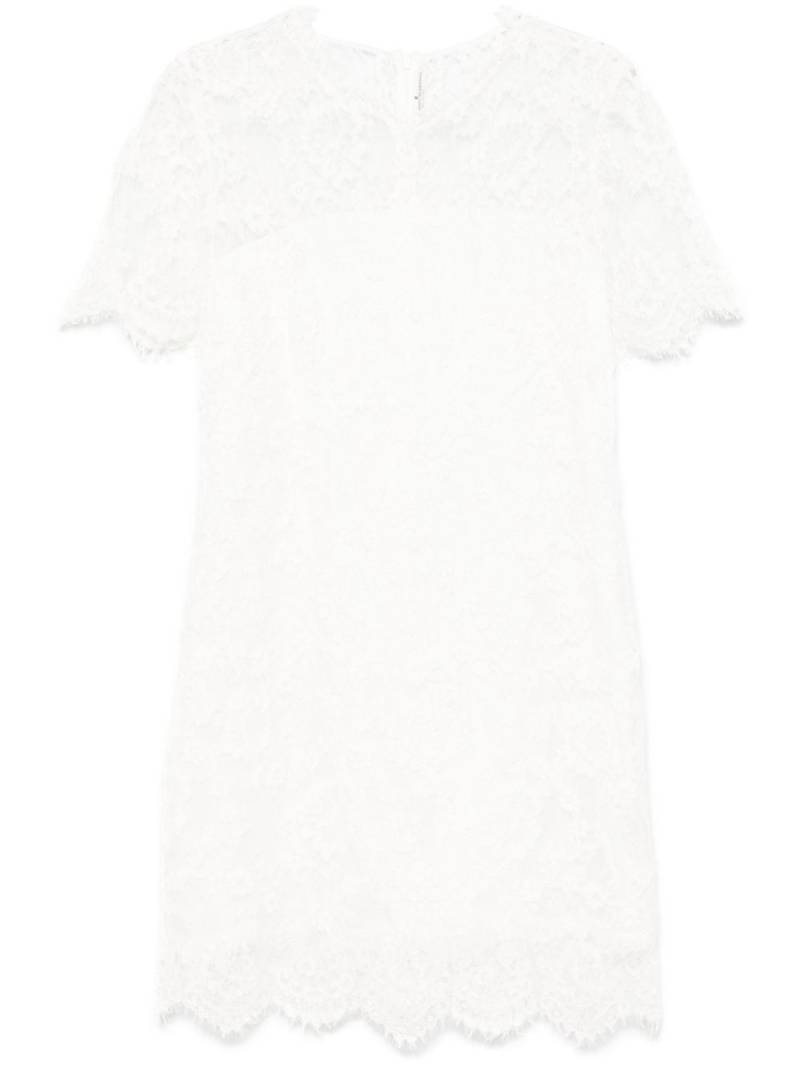 Ermanno Scervino half-sleeve rebrodè lace mini dress - White von Ermanno Scervino