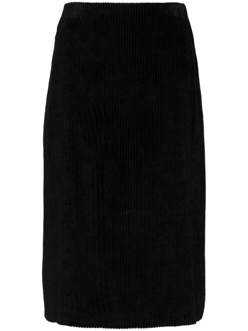 Ermanno Scervino high-waisted corduroy skirt - Black von Ermanno Scervino