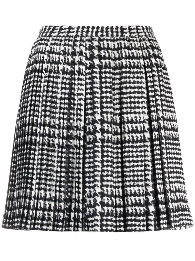 Ermanno Scervino high-waisted houndstooth skirt - Black von Ermanno Scervino